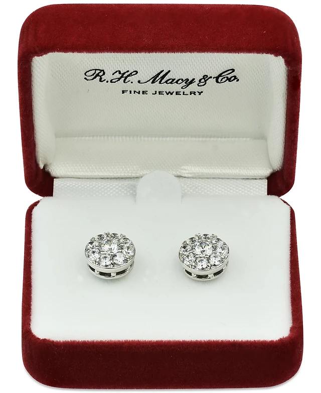 Halo Stud Macys Diamond Stud Earrings Macy's Jewelry Rh Macy