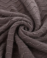 Happycare Textiles Solid Soft Zigzag Lightweight Throw, 60" x 50"