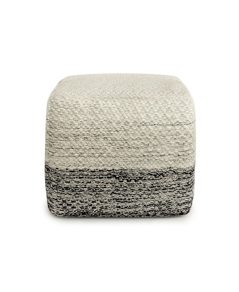 Macie Square Woven Outdoor and Indoor Pouf