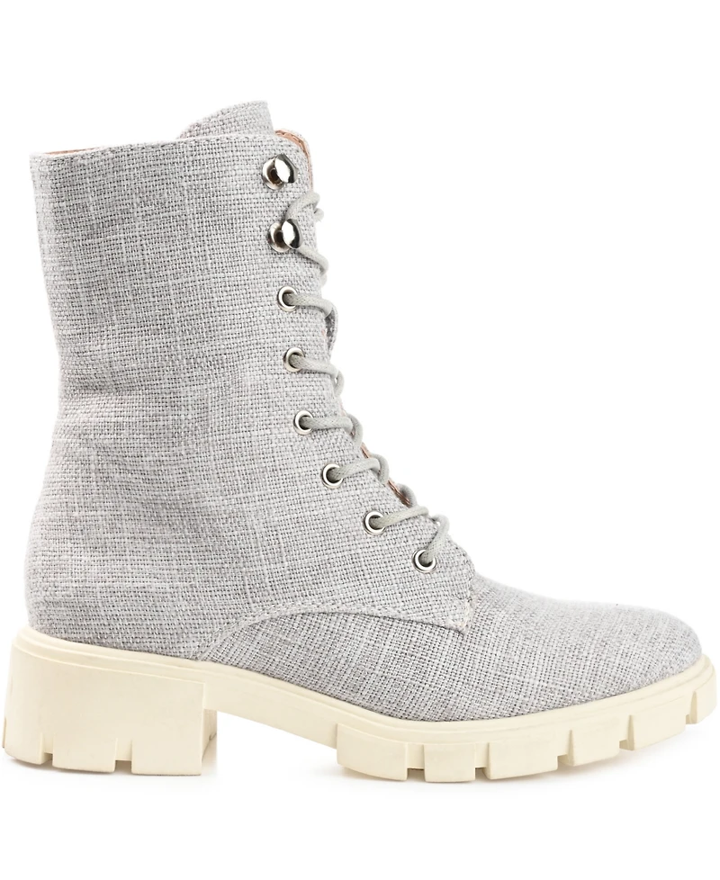 Journee Collection Women's Madelynn Lace Up Lug Sole Combat Boots