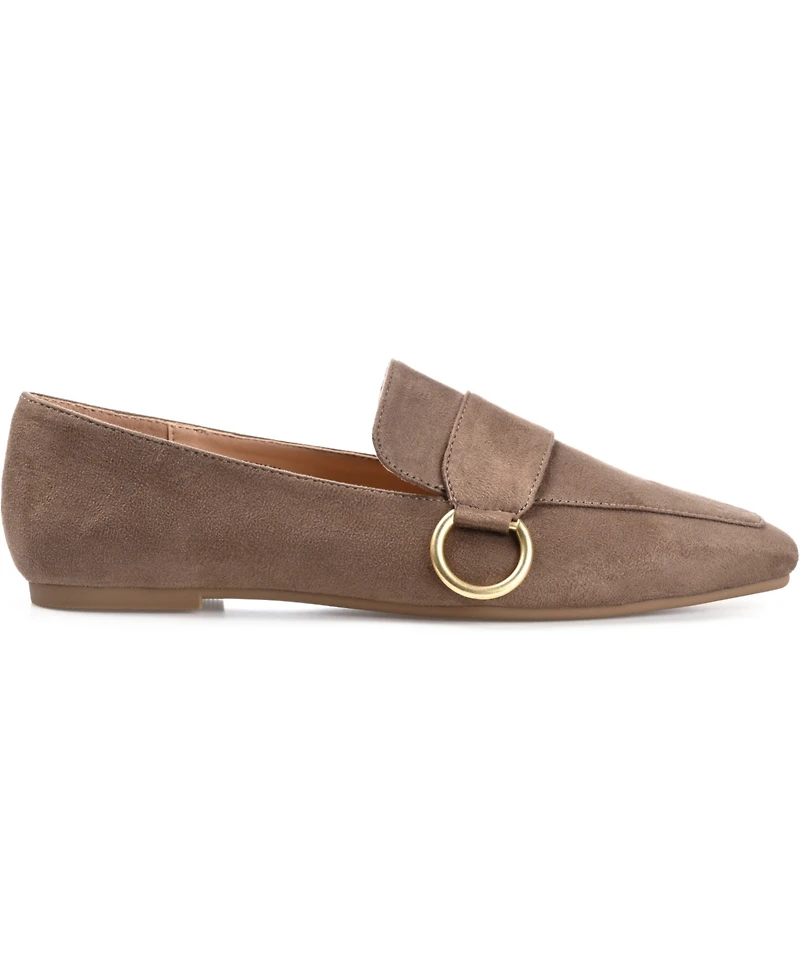Journee Collection Women's Benntly Square Toe Slip On Loafers