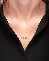 Diamond Infinity 18" Pendant Necklace (1/10 ct. t.w.) in Sterling Silver