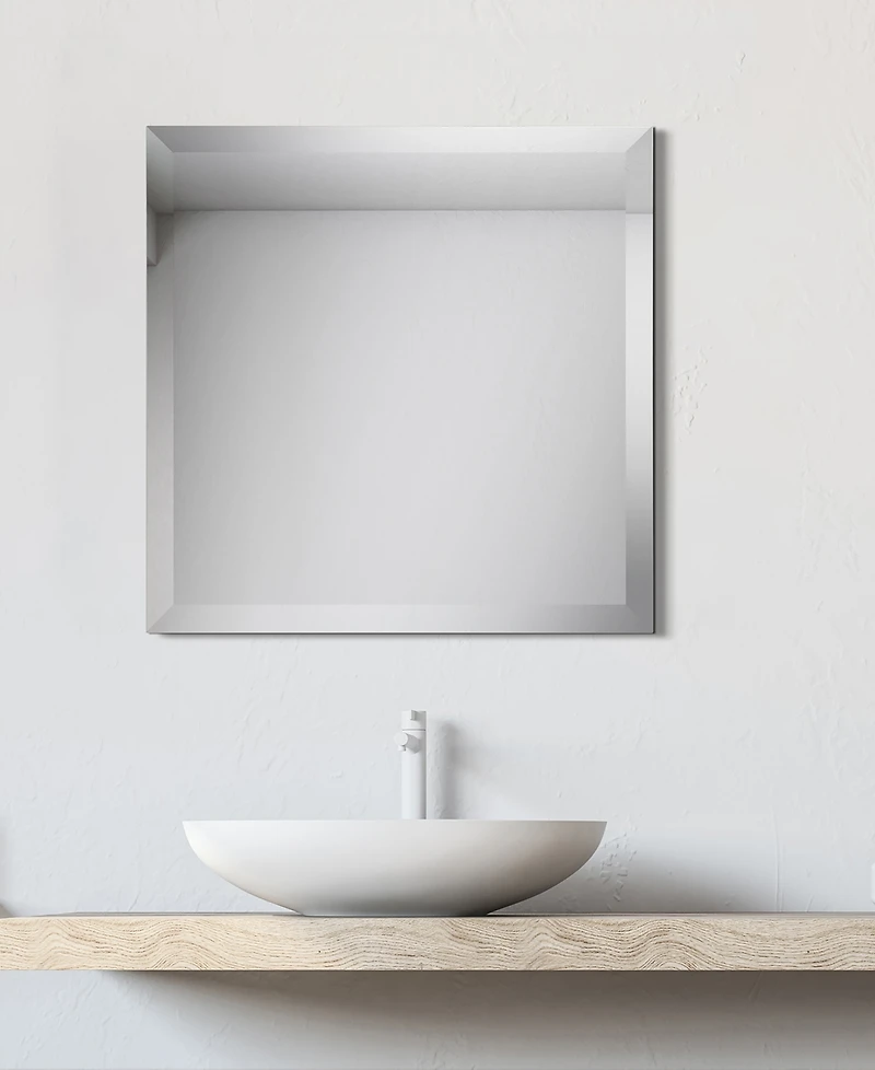 Empire Art Direct Frameless Beveled Prism Mirror Panels - 24" x 24"
