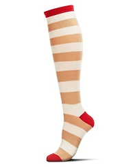 MeMoi Women's Shaded Stripes Cashmere Blend Knee High Socks