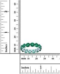 Cubic Zirconia Eternity Band Rhodium Plated Sterling Silver