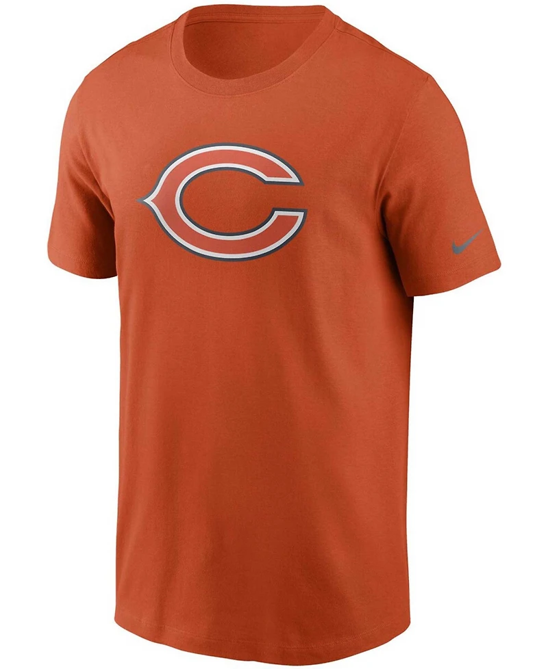 Men's Orange Chicago Bears Primary Logo T-shirt