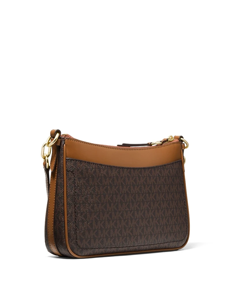 Michael Kors Logo Jet Set Charm Top Zip Pochette Shoulder Bag