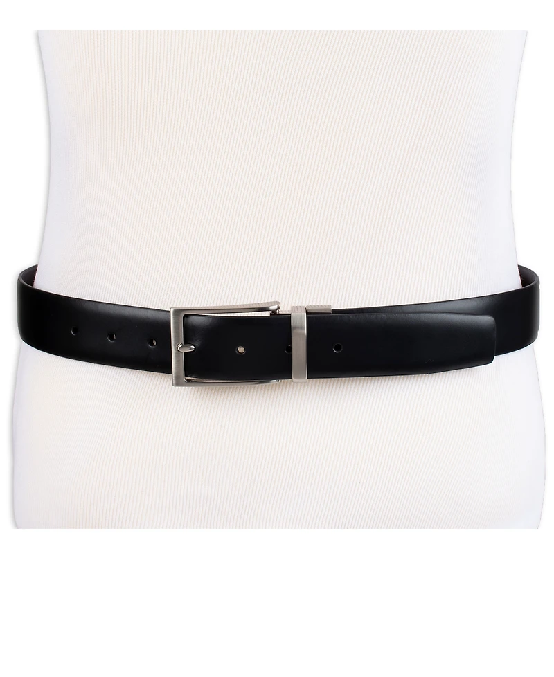 Calvin Klein Men's Two-In-One Feather Edge Reversible Dress Belt