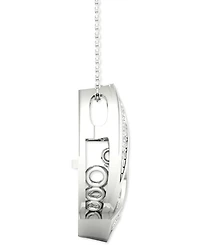 Twinkling Diamond Star Diamond Swirl 18" Pendant Necklace (1/4 ct. t.w.) in 10k White Gold