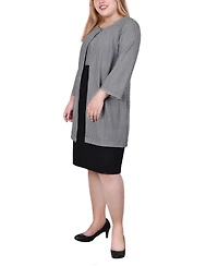 Ny Collection Plus Two Piece Dress Set