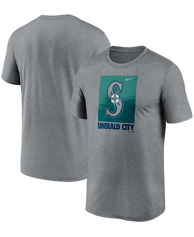 Men's Heathered Gray Seattle Mariners Local Logo Legend T-shirt