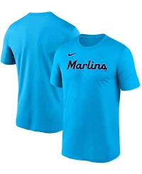 Men's Blue Miami Marlins Wordmark Legend T-shirt