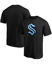 Men's Black Seattle Kraken Primary Logo T-shirt