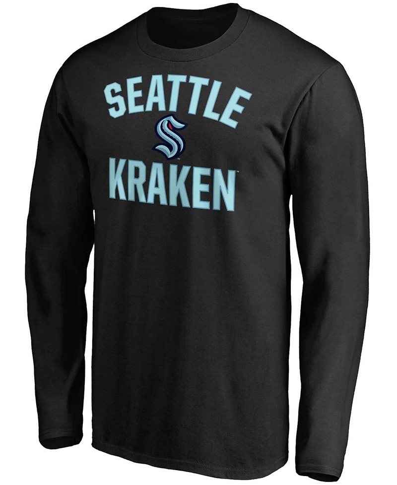 Men's Black Seattle Kraken Victory Arch Long Sleeve T-shirt