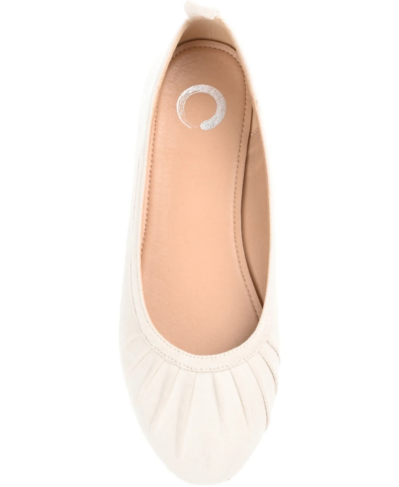 Journee Collection Women's Tannya Ruched Ballet Flats