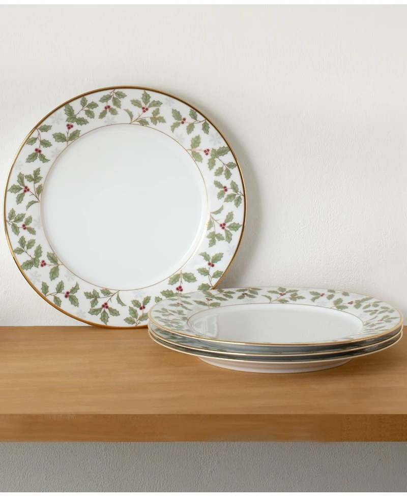 Holly Berry 10.5" Dinner Plate, Set of 4