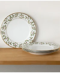 Holly Berry 10.5" Dinner Plate, Set of 4