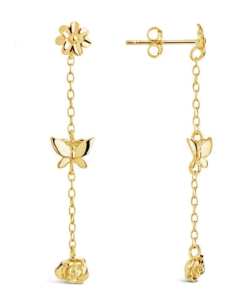 Sterling Forever Women's Sterling Silver Into The Garden Drop Earrings