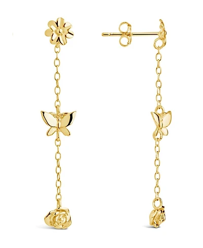 Sterling Forever Women's Sterling Silver Into The Garden Drop Earrings