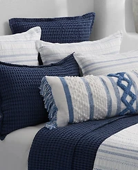 White Sand Pebble Beach Honeycomb Coverlet