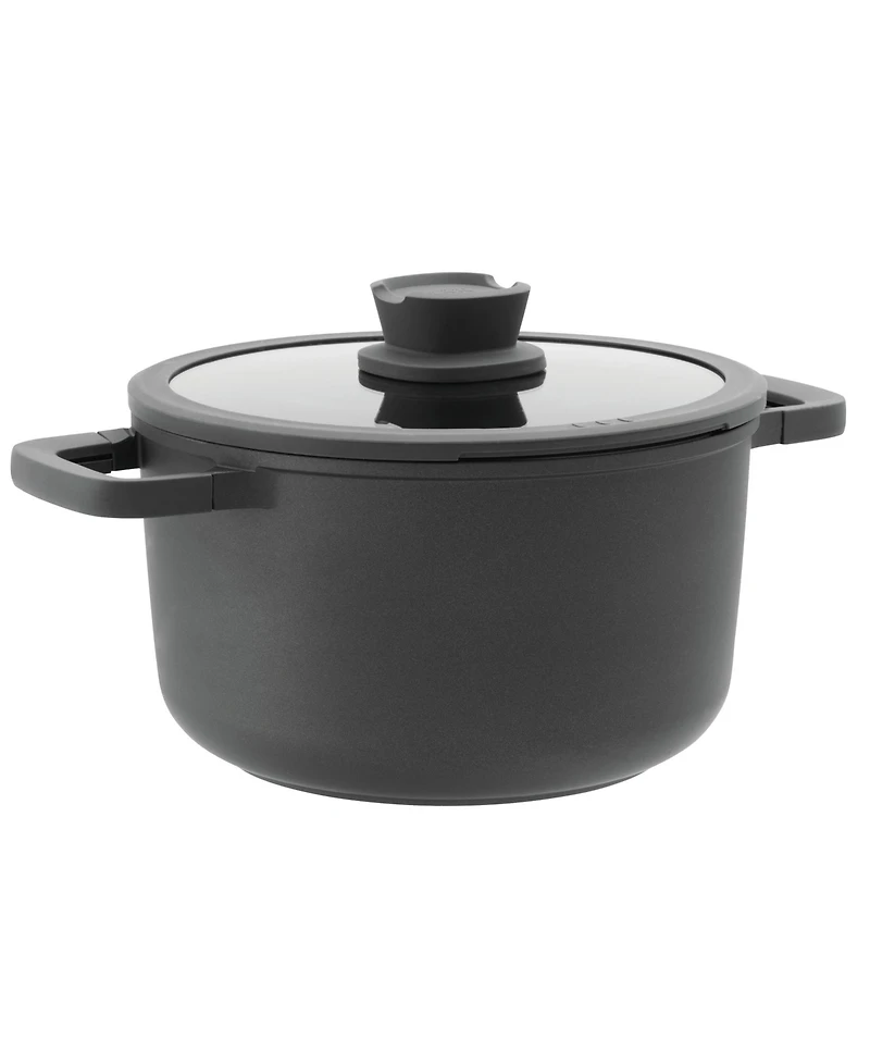 BergHOFF Leo Stone+ Nonstick Ceramic 10" Stock Pot with Lid Recycled, 5.9qt