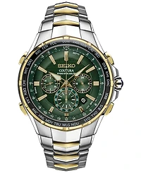 Seiko Men's Chronograph Solar Coutura Radio Sync Two-Tone Stainless Steel Bracelet Watch 45mm