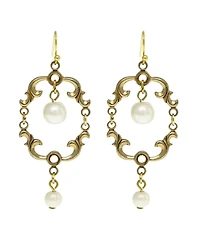 2028 14K Gold-tone Pear Drop Wire Earring