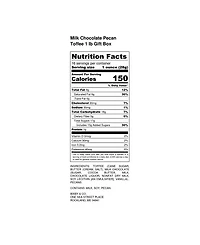 Bixby Chocolate Milk Chocolate Pecan Toffee Gift Box, 1 lb
