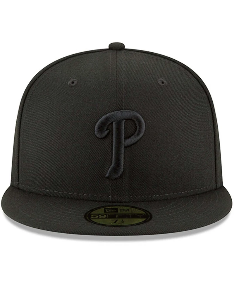 Men's Black Philadelphia Phillies Primary Logo Basic 59FIFTY Fitted Hat