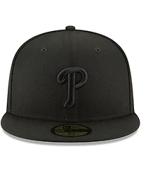 Men's Black Philadelphia Phillies Primary Logo Basic 59FIFTY Fitted Hat