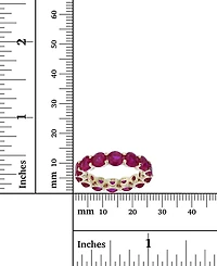 Cubic Zirconia Eternity Band 14k Yellow Gold Plated Sterling Silver