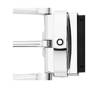 Montblanc Men's Horseshoe Shiny Stainless Steel Reversible Leather Belt