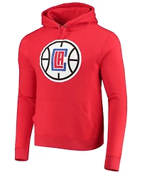 Men's Kawhi Leonard Red La Clippers Team Playmaker Name and Number Pullover Hoodie