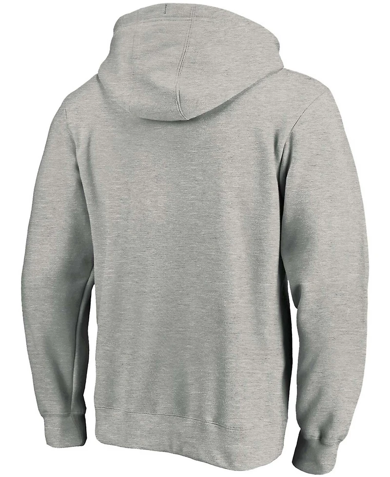 Men's Big and Tall Heather Gray Seattle Kraken Primary Logo Pullover Hoodie