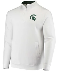 Men's White Michigan State Spartans Tortugas Logo Quarter-Zip Jacket