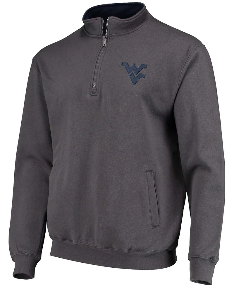 Men's Charcoal West Virginia Mountaineers Tortugas Logo Quarter-Zip Jacket