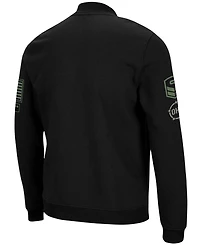 Men's Black Kansas State Wildcats Oht Military-Inspired Appreciation High-Speed Bomber Full-Zip Jacket
