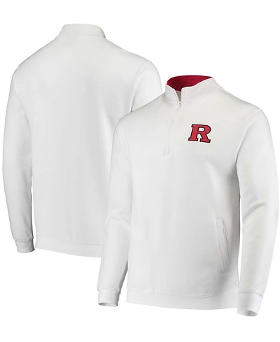 Men's White Rutgers Scarlet Knights Tortugas Logo Quarter-Zip Jacket