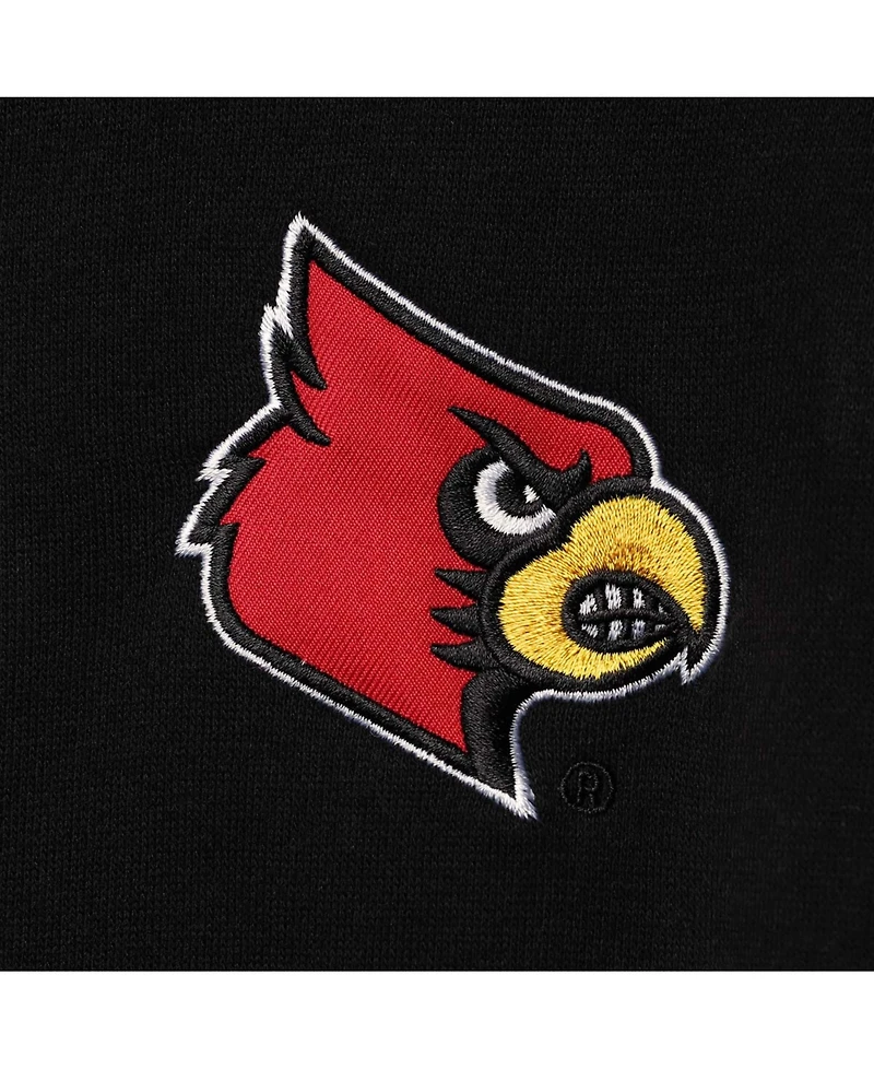Men's Black Louisville Cardinals Tortugas Logo Quarter-Zip Jacket