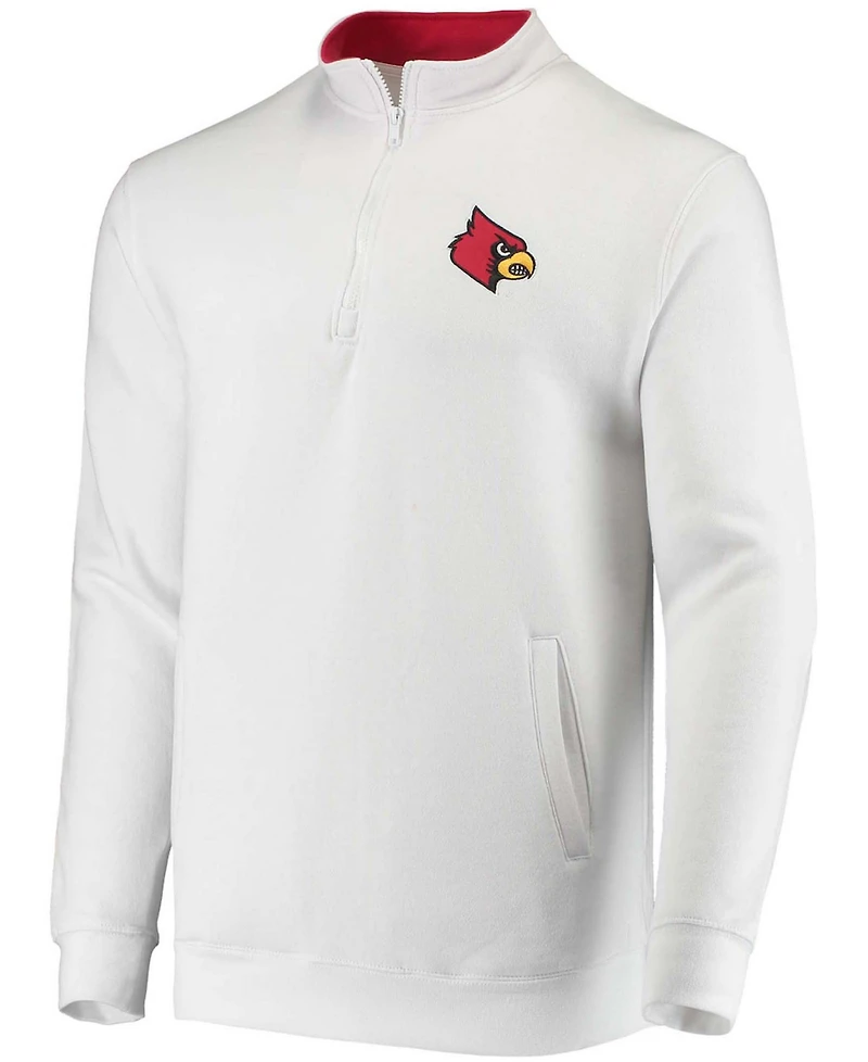Men's White Louisville Cardinals Tortugas Logo Quarter-Zip Jacket