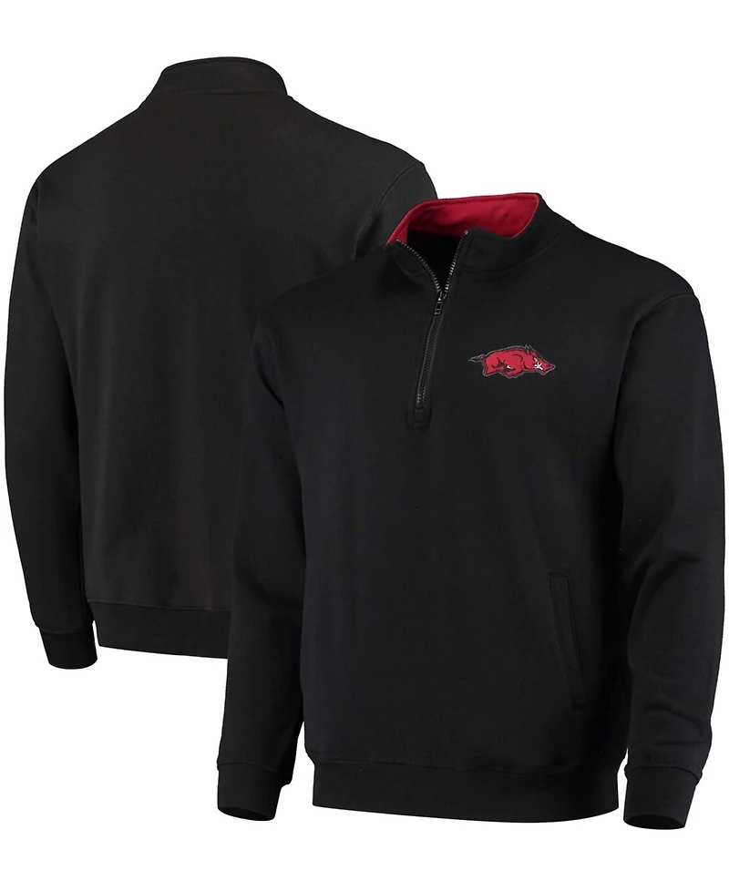 Men's Black Arkansas Razorbacks Tortugas Logo Quarter-Zip Jacket