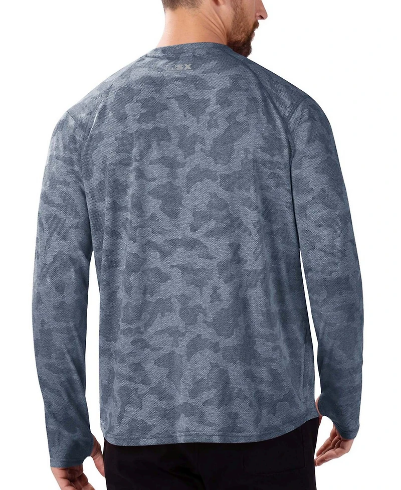 Men's Navy Denver Broncos Camo Performance Long Sleeve T-shirt