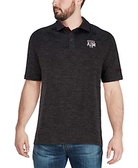 Men's Heather Black Texas A M Aggies Down Swing Polo Shirt