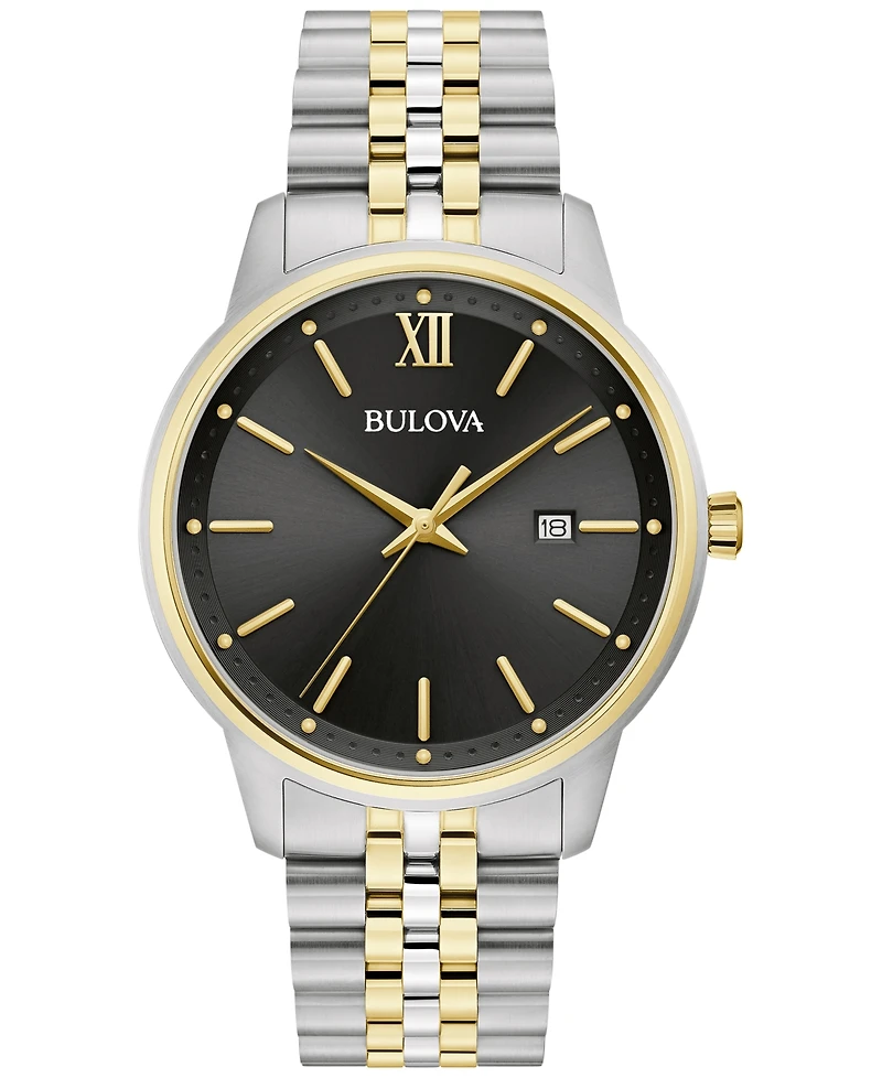 Bulova Men's Classic Two-Tone Stainless Steel Bracelet Watch 41mm