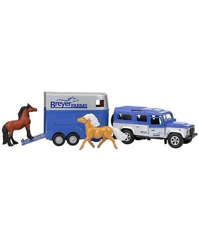 Breyer Horses Breyer Farms 1:32 Scale Land Rover Play Set, 4 Piece
