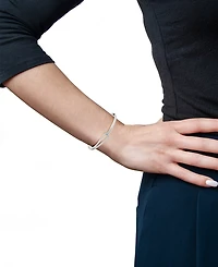Wrapped Diamond Loop Bangle Bracelet (1/5 ct. t.w.) in Sterling Silver, Created for Macy's