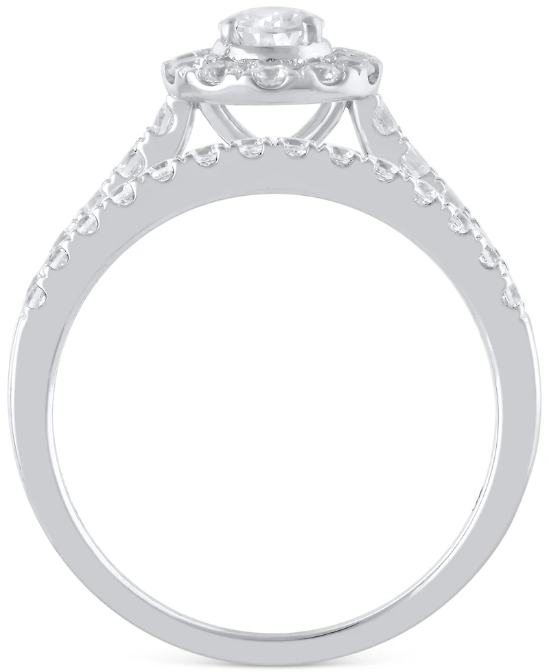 Diamond Oval Halo Bridal Set (1 ct. t.w.) in 14k White or Yellow Gold