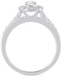 Diamond Oval Halo Bridal Set (1 ct. t.w.) in 14k White or Yellow Gold