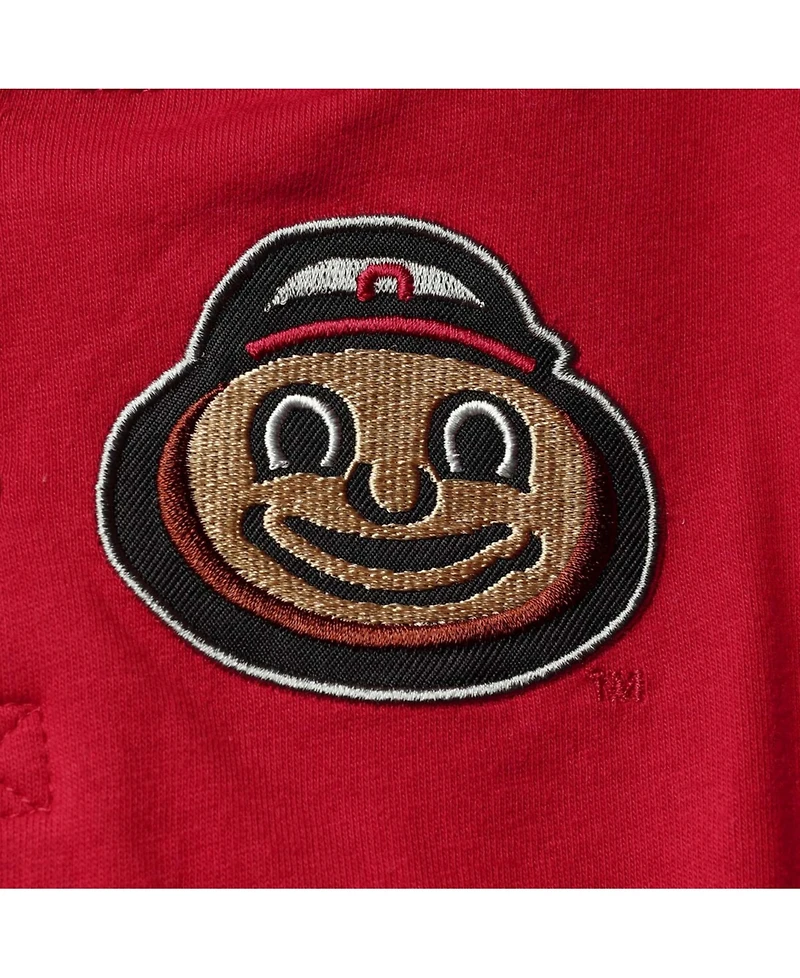 Toddler Scarlet, Heathered Gray Ohio State Buckeyes Poppies Hoodie and Sweatpants Set