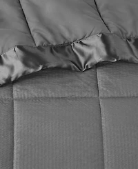Madison Park Cambria Oversized Down Alternative Satin Trim Blanket, Full/Queen
